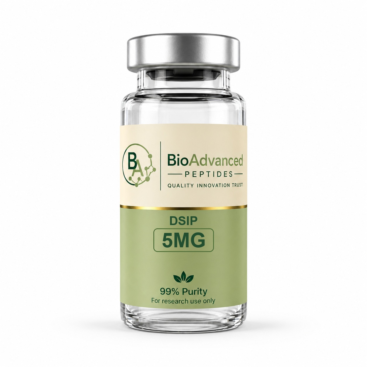 DSIP 5MG product vial - BioAdvanced Peptides, for research use only