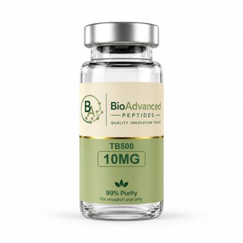 TB500 10MG product vial - BioAdvanced Peptides, for research use only