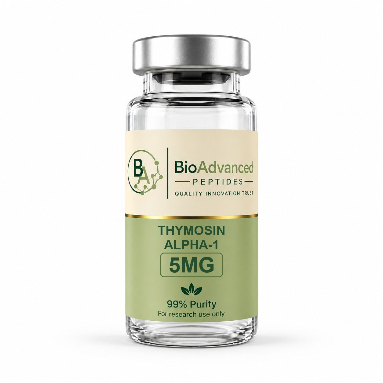 Thymosin Alpha-1 5 MG product vial - BioAdvanced Peptides, for research use only